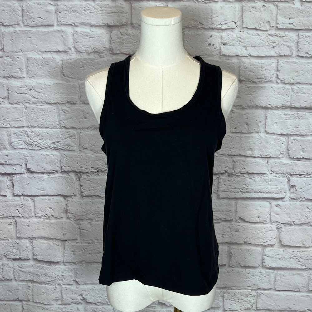 Athleta Women's S Black Supima Cotton Tank Top Stretch Yoga Athletic Cleanfit